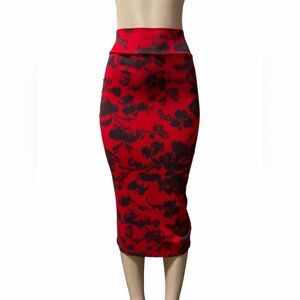 NWT Bryn Walker Size XXS Sloan Floral Print Jersey Pull On Pencil Skirt